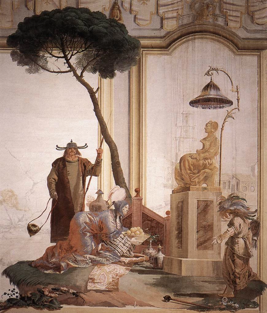 Offerta di frutti alla dea della luna - Affresco nella foresteria di Villa Valmarana Ai Nani